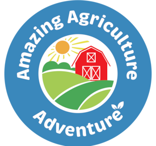 Amazing Agriculture Adventure logo on a gradient backdrop